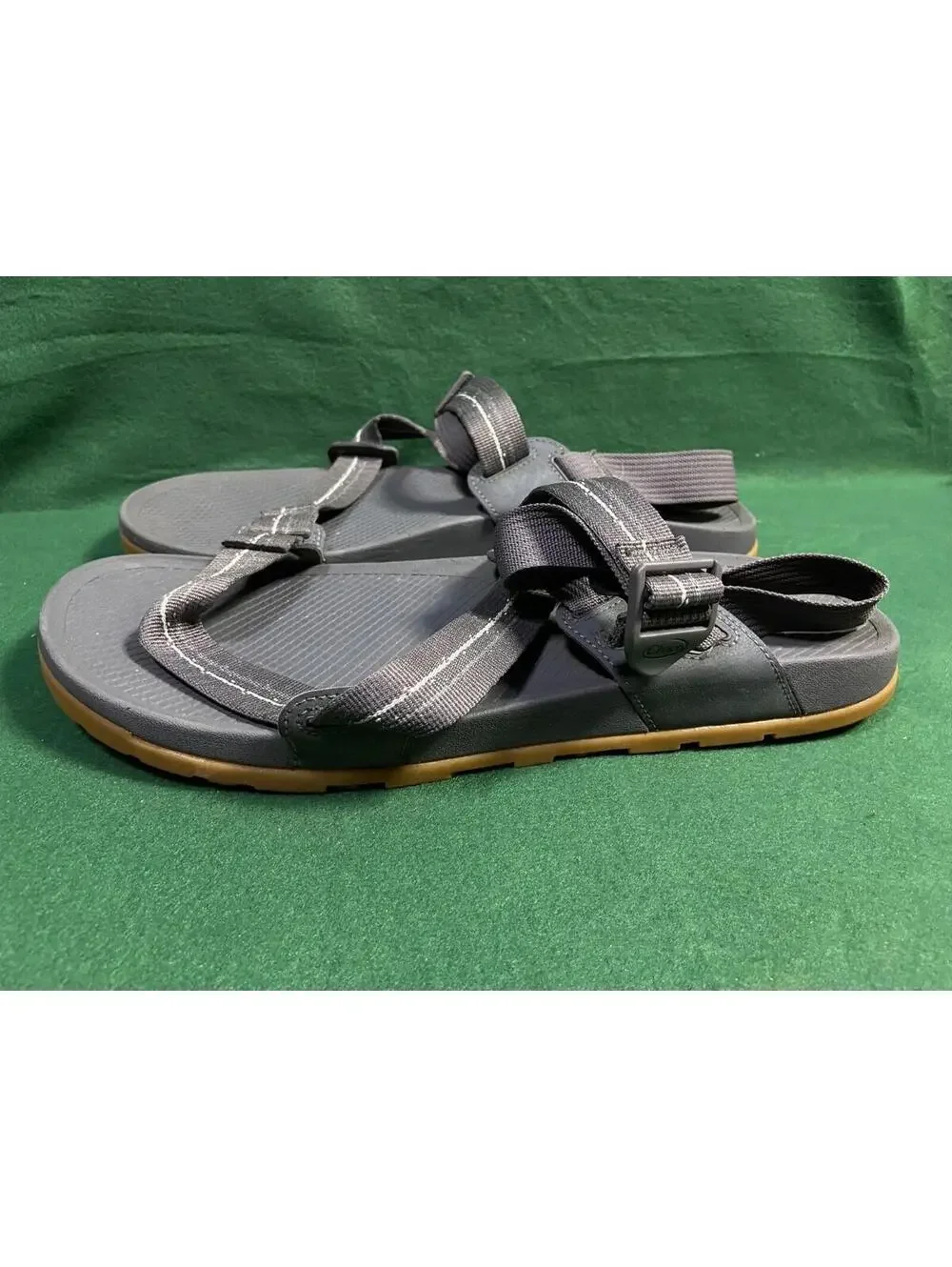 Chaco Men's Lowdown 2 Sandal Adjustable Strap Lightweight Grey Size 14 Beach EUC